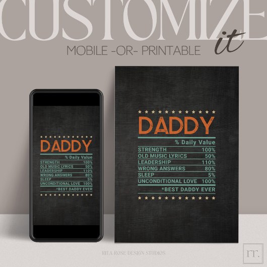 親父の日カスタマイズ%可能な折り畳みグリーティングカード カード