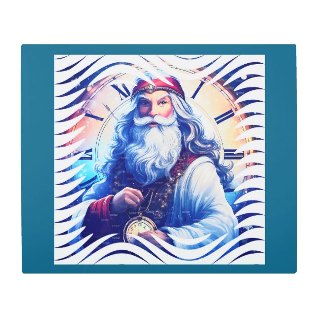 親父は新年を迎える メタルプリント (正面)