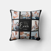 親父ブラックフォトコラージュ クッション (裏面)