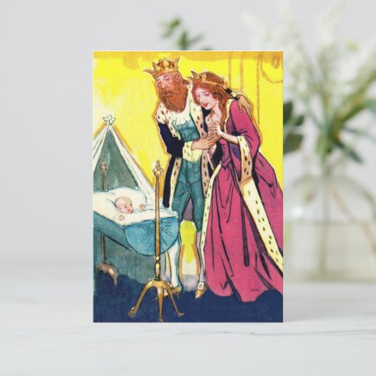 親王室のとベビー王室のの赤ちゃんシャワー招待状 招待状 (スタンド正面)