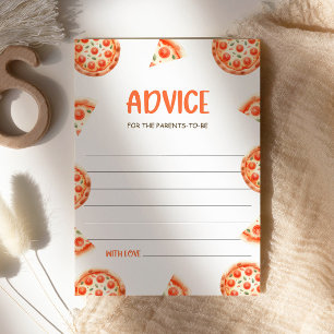 親用アドバイス、ピザベビーシャワーアドバイス 招待状