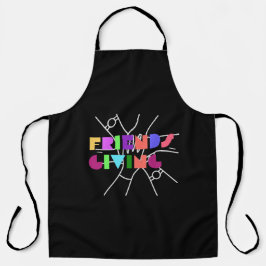 親睦チーム:感謝と集まった エプロン