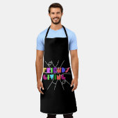 親睦チーム：感謝と集まった エプロン (着用した状態)