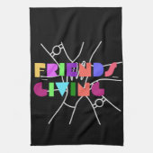 親睦チーム：感謝と集まった キッチンタオル (縦)