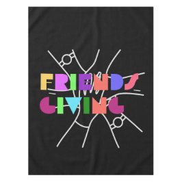 親睦チーム:感謝と集まった テーブルクロス