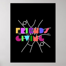 親睦チーム:感謝と集まった ポスター