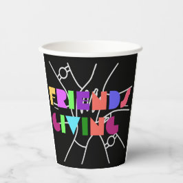 親睦チーム:感謝と集まった 紙コップ