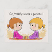 親睦 – 検疫生き延びにかわいいはがき ポストカード (正面)