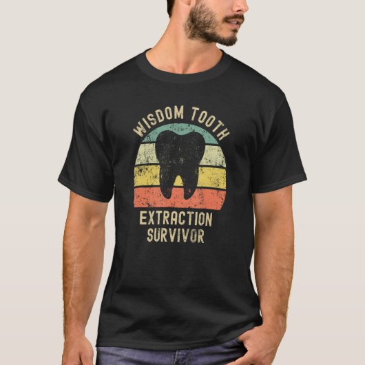 親知らず抜歯サバイバー 歯科医 矯正歯科医 Tシャツ (正面)