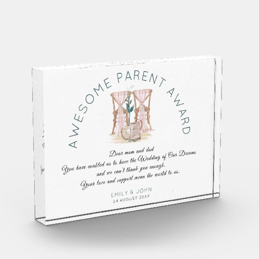 親素晴らし賞の結婚椅子 フォトブロック (左)