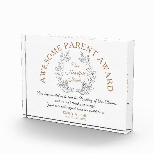 親素晴らし賞Bride & Groomより フォトブロック (右)