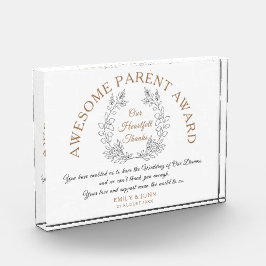 親素晴らし賞Bride & Groomより フォトブロック