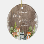 親素朴に期待する冬の動物 セラミックオーナメント (左)