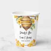 親蜂春ビー赤ちゃんシャワーテンプレート 紙コップ (裏面)