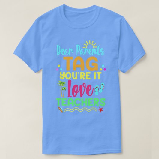 親親愛ラベル自分It愛先生おもしろいTeac Tシャツ (デザイン正面)