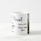 親誇りを持った卒業生の写真名クラス年を追加 コーヒーマグカップ (中央)