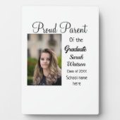 親誇りを持った卒業生の写真名クラス年を追加 フォトプラーク (正面)