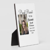 親誇りを持った卒業生の写真名クラス年を追加 フォトプラーク (側面)