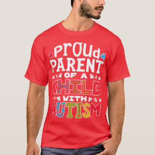 親誇りを持った自閉症男性へ女少年少女キッズ Tシャツ