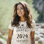 親誇りを持った2024年卒業 Tシャツ<br><div class="desc">卒業式パーソナライズされたtシャツ「2024年誇りを持った卒者の親」とことわざ名、在学中の学校・大学を特集。</div>