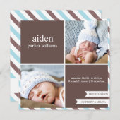 親誇りを持った|誕生の告知 案内状 (正面/裏面)