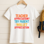 親財布感謝シャツメおもしろい先生 Tシャツ