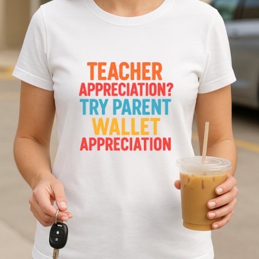 親財布感謝シャツメおもしろい先生 Tシャツ