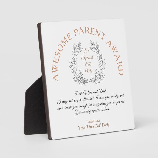 親賞素晴らしタイポグラフィお客様のメッセージギフト フォトプラーク (正面)