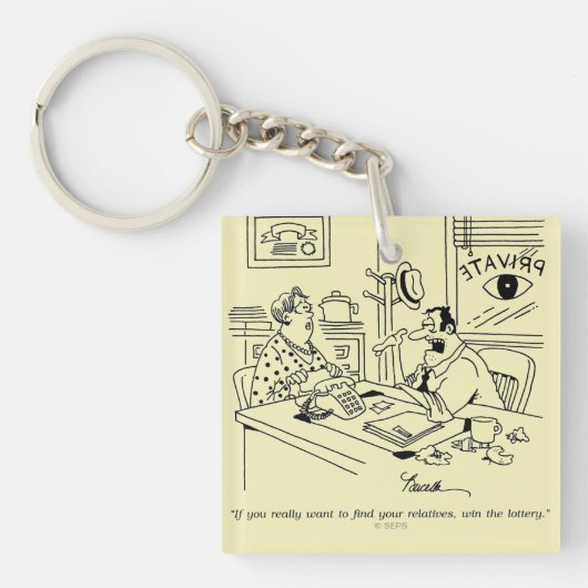 親類を見つけること キーホルダー (正面)