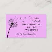 親、お母さん連絡の名刺 名刺 (正面)