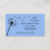 親、お母さん連絡の名刺 名刺 (正面)