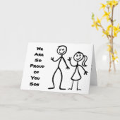 **親**さよならを言う/私たち誇りを持ったは**子** カード (黄色い花)