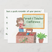 親/先生会議の事前通知はがき ポストカード (正面/裏面)