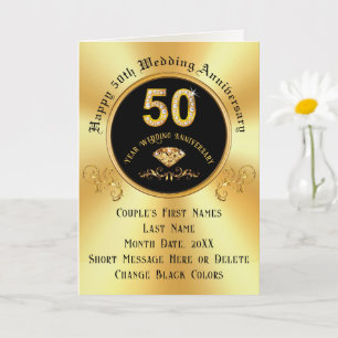 親・妻・友人50周年記念カード カード