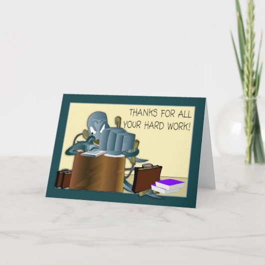 親Adminはハードワークのために感謝していしています サンキューカード (正面)