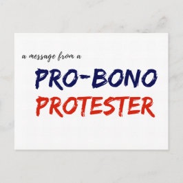 親Bono抗議者からのメッセージ ポストカード