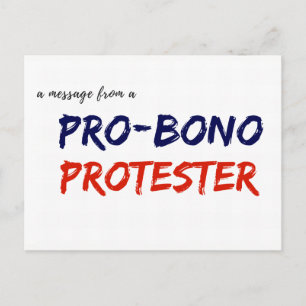 親Bono抗議者からのメッセージ ポストカード