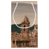 観光しているMonte Pincioからのローマの空中写真 スモールペーパーバッグ (裏面)