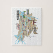 観光のハイライトのベルリンのお気に入りのな地図 ジグソーパズル (縦)