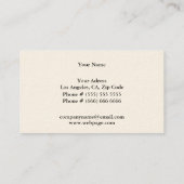 観光事業の名刺 名刺 (裏面)