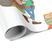 観光客とバックパック旅行ラップ紙 ラッピングペーパー (ロールコーナー)