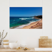 観光客の空中表示歩くオントロピカルビーチ ポスター (キッチン)