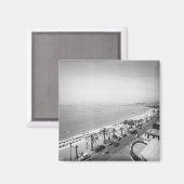 観光客コンプレックスビューアットシーショアB&W マグネット (正面/裏面)