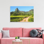 観光客サイクリングオントロピカルモーレアカンバスプリント キャンバスプリント (インサイチュ (リビング))