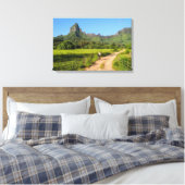 観光客サイクリングオントロピカルモーレアカンバスプリント キャンバスプリント (インサイチュ (寝室))