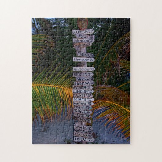 観光客サインポストBelize. ジグソーパズル (縦)