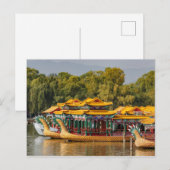 観光客ドラゴンボーツ |昆明湖 ポストカード (正面/裏面)