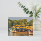 観光客ドラゴンボーツ |昆明湖 ポストカード (スタンド正面)