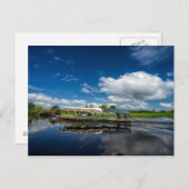 観光客ボート反射 ポストカード (正面/裏面)