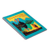 観光客ポスター – Yosemite Nat'l Park, CA ノートブック (右側)